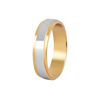 Beneto exclusive Zweifarbiger Damenring aus Stahl SPD05 – Umfang: 59 mm