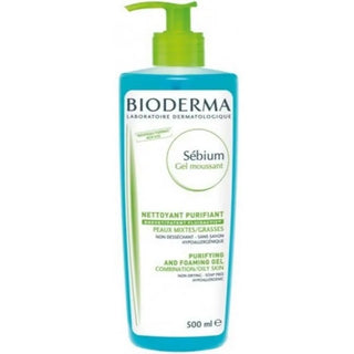 Bioderma Purifying gel and foaming cleansing gel for combination and oily skin - Volume: 500 ml