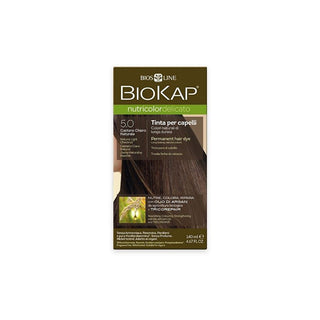 Biokap NUTRICOLOR DELICATO - Hiusväri - 5.0 Luonnonvaalea kastanja 140 ml