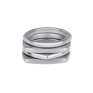 Breil Bague en acier moderne New Tetra TJ301 - Circuit : 56 mm
