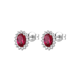 Brosway Κομψά ασημένια σκουλαρίκια Fancy Passion Ruby FPR15