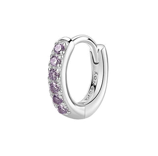 Brosway Cercel unic cu cerc de argint violet magic FMP85