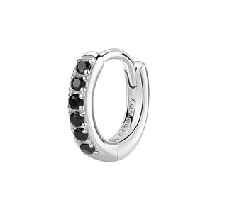 Brosway Cerceu cu un singur cerc Fancy Mystery, negru, argintiu, FMB84