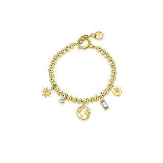 Brosway Bracelet en perles dorées avec breloques chakras BHKB119