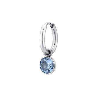 Brosway Brinco único em aço com zircônia azul 2 em 1 Chakra BHKE127