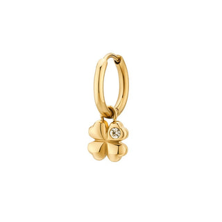Brosway BHKE134 Chakra 2 in 1 Vierblättriges Kleeblatt Gold Einzelohrring