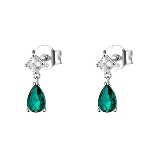 Brosway Fancy FLG113 Green Life Cubic Zirconia ασημένια σκουλαρίκια σταγόνας