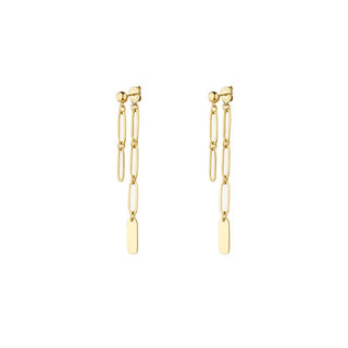 Brosway Brincos Essenciais 2 em 1 Longos Banhados a Ouro BNL100