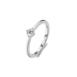 Brosway Hieno äärettömän valkoinen Cubic Zirkonia hopeasormus FIW76 - Ympärysmitta: 52mm