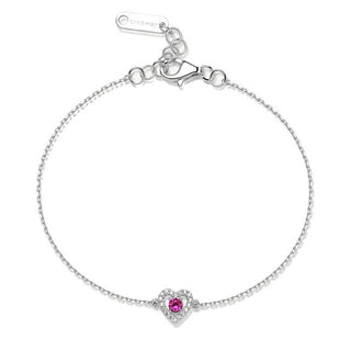 Brosway Bratara inima de argint cu zirconiu Passion Ruby Fancy FPR129