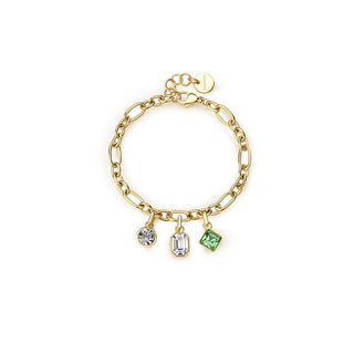 Brosway Vakkert gullbelagt armbånd med Symphonia charms BYM196
