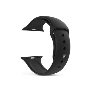 4wrist Silikone rem til Apple Watch - sort 42/44/45 mm - S/M