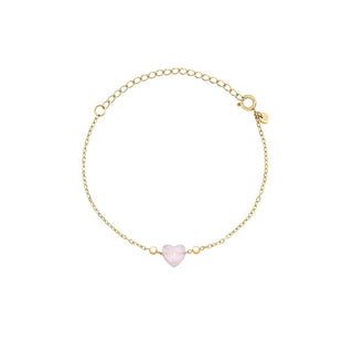 Breil Charmant bracelet cœur en jade plaqué or TJ3602