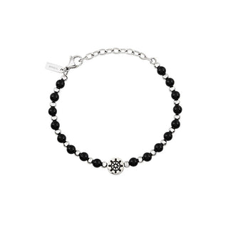 Breil Bracelet homme en acier avec onyx Soundwave TJ3590