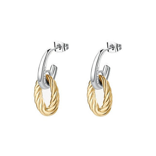 Brosway Brincos elegantes de aço bicolor Amy BAY24