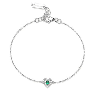 Brosway Brățară inimă din argint cu zirconiu Life green Fancy FLG126