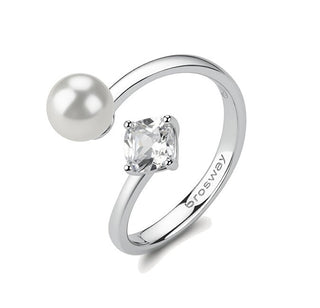 Brosway Offener Ring Infinite White Fancy Silver FIW147 – Umfang: 58 mm