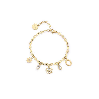 Brosway Gullbelagt armbånd med Chakra Charms BHKB252
