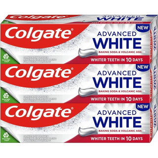 Colgate Advanced White 小苏打和火山灰三重美白牙膏 3 x 75 毫升