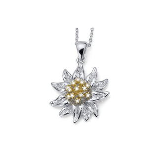 Crystalp Edelweiss 30552.S Collana in Argento — Collana