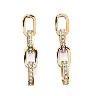 Crystalp Orecchini alla moda placcati in oro con cristalli Touch Link 40524.EG — Orecchini