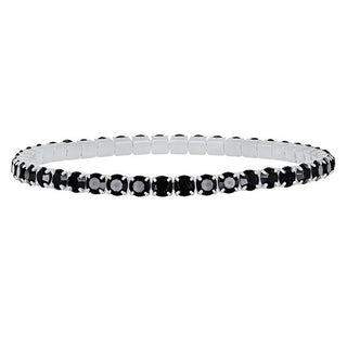 Crystalp צמיד טניס אלסטי קריסטל שחור Aura 22270.JET.E