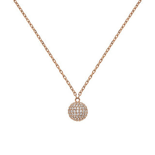 Daniel Wellington Pavé DW00400625 Collana in Bronzo con Pallina Glitterata — Gioiello