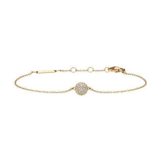 Daniel wellington سوار أنيق مطلي بالذهب مع كرة لامعة مرصعة بالألماس DW00400641