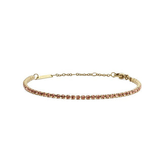 Daniel wellington Olśniewająca pozłacana bransoletka z kryształkami Classic Tennis DW00401110