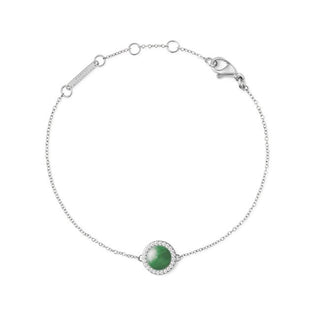 Daniel wellington Elegancka bransoletka z jadeitem i kryształami DW00401436