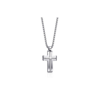 Diverse Collana da uomo in acciaio Cross N1000508 — Collana