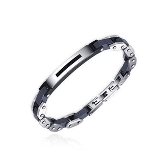 Diverse Bracciale in acciaio alla moda con ematite da uomo B1000767 — Bracciale