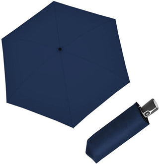 Doppler Ombrello pieghevole Fiber Micro Flat blu navy — Ombrello