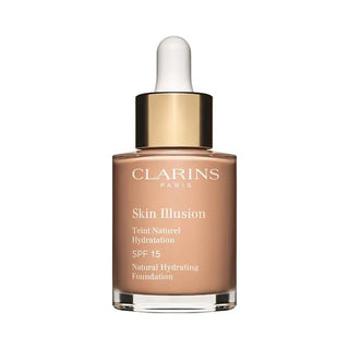 Clarins Base de maquillaje hidratante natural Skin Illusion FPS 15 30 ml 107 Beige