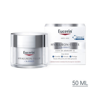 Eucerin Hyaluron-Filler +3x Efecto Día Piel Seca FPS 15 50 ml