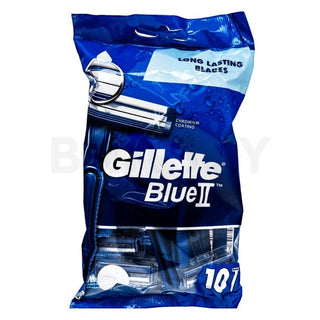 Gillette Blue II Razor Blades 10 Pieces - Precise and Comfortable Shave 
