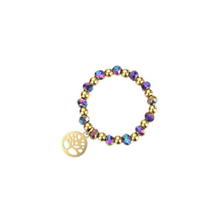 Emily westwood Amy Violet Anello perline oro — Anello