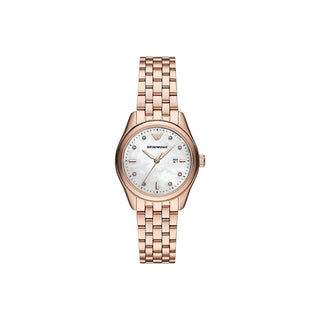 Emporio Armani AR11615 Herreur Rustfrit Stål Sort Læderrem 