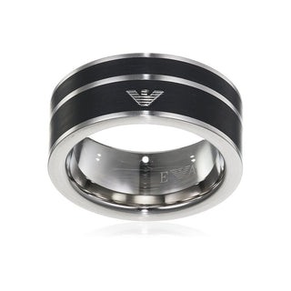 Emporio armani Nowoczesny pierścień stalowy EGS2032040 - obwód: 64 mm