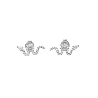Emporio armani Orecchini Argento serpente con zirconi EG3612040 — Orecchini