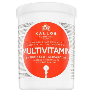 Kallos Multivitamin med ginsengekstrakt og avocado hårmaske - 1000 ml