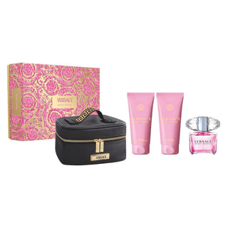 Versace Bright Crystal Σετ Δώρου 2024 EDT 90ml Λοσιόν Σώματος 100ml Αφρόλουτρο 100ml Νεσεσέρ Καλλυντικών 
