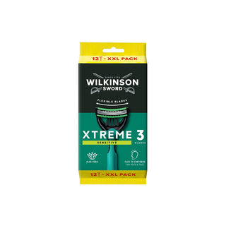 Wilkinson Sword Ξυράφια μιας χρήσης Xtreme 3 Sensitive Comfort για άνδρες 12 τεμάχια