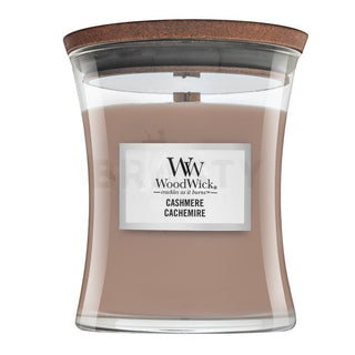 Woodwick Cashmere Scented Candle 275 g - Wooden Wick, Slow Burning and Elegante Fragrance 