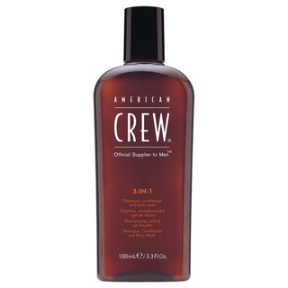 American Crew, 经典纯素三合一保湿洗发水、护发素和沐浴露 100ml