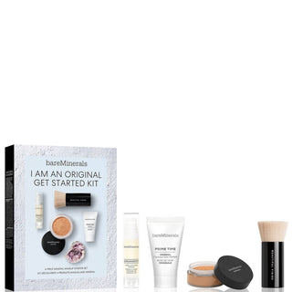 BareMinerals 我是一款原装套装妆前乳 维生素E 液体粉底 SPF15 矿物散粉 金棕色 