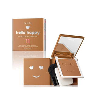 Benefit Hello Happy Velvet Matte Finish Compact Foundation 11 Mörk Neutral 7 g