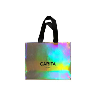 Carita Paris, fabric bag, silver, small