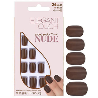 Elegant Touch Nude Squoval Cacao 24 pezzi — Unghie artificiali