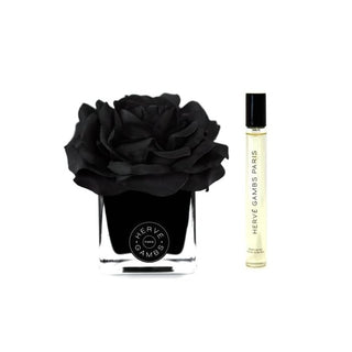 Set Geur voor de Omgeving Herve Gambs Ombre Patchouli Spray 10 ml met Zwarte Couture Diffuser en Porseleinen Bloem 
